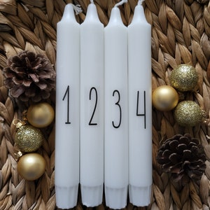 Advent candles I candles Christmas I stick candles I candles for Advent wreath