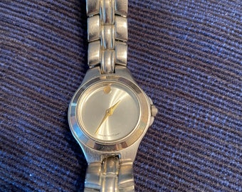 Movado Silver Stamped authentication watch