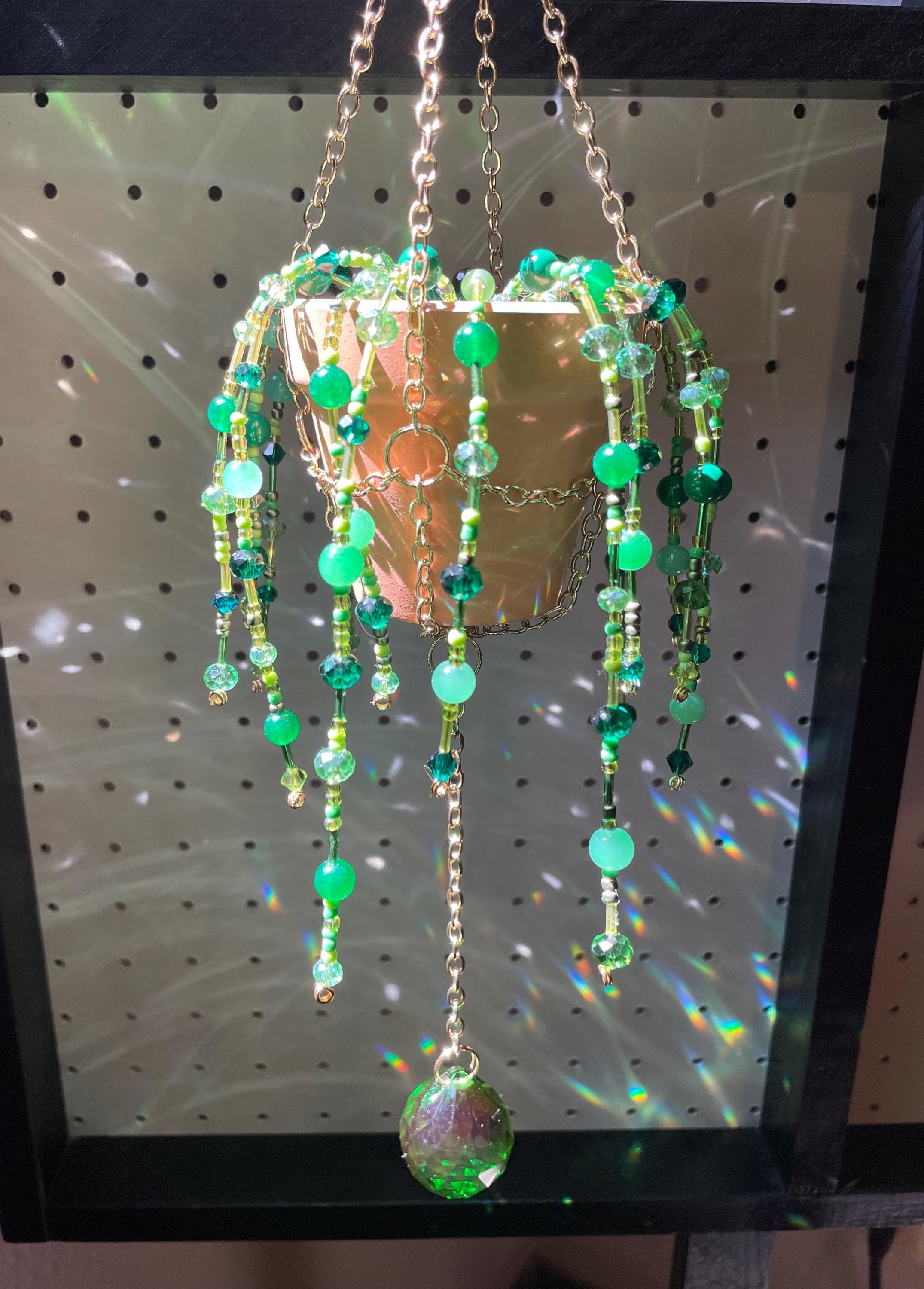 Beaded Plant Suncatcher Etsy