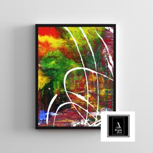 Rainbow Splash Watercolor Art Print: Bold Abstract Painting (Digital Download )
