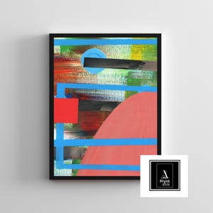 Abstract Geometric Shapes Print: Bold Colors, Modern Art (Digital Downloadable Art)