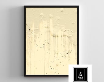 Gul neutral abstrakt väggkonst utskrivbar, texturerad modern geometrisk konst i gul vit grå, minimal digital nedladdning heminredning