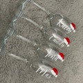 Personalised Christmas Champagne Glass|Santa Hat Glass