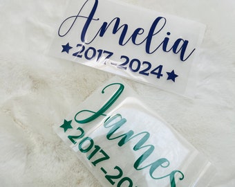 Personalised Leavers 2024 Iron on Decal,End of year shirt decal,T-shirt Name,Leavers 2024