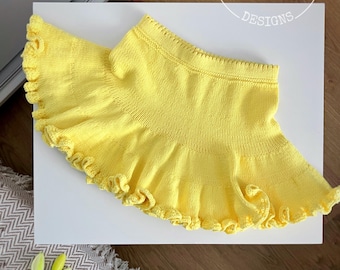 Easy A-Line Skirt Knitting Pattern for a Girl, Beginner-Friendly (PDF Pattern ENG)