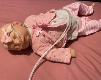 Pinky Reborn Muñecas de bebé niña de 20 pulgadas, cuerpo suave y pesado,  muñecas de bebé recién nacidas realistas con ropa rosa y sombrero, bonita