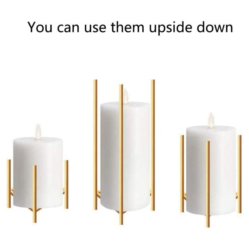 Candle Holders Set of 3 Gold Candlesticks for Fireplace/living Etsy