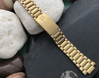 Pulsar Time Computer LED Gold-Tone nos Unused Vintage Watch Band