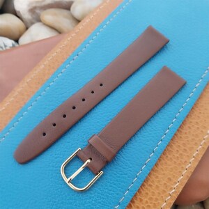 16mm Hirsch Tapered 16/14 Classic Calf Leather Unused Vintage Watch Band