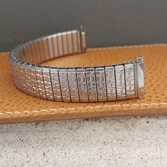 Lot De 3 Bracelets De Montre En Acier Inoxydable 19mm - Vintage NOS (New Old Stock)