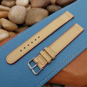 Elgin Buckle & 5/8&quot; Long Tan Leather ORD A-11 1950s Unused Vintage Watch Band