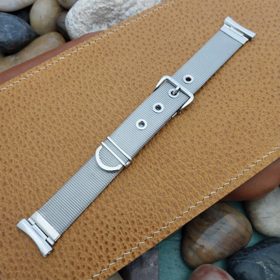 1950s USA Stainless Steel Mesh nos Vintage Watch Band Forstner 19mm 18mm 16mm
