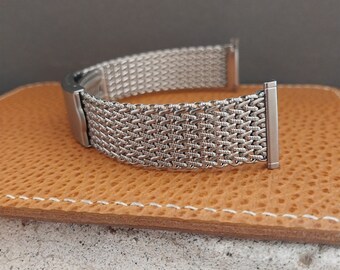 ざらめページ 22mm Stainless Steel Mesh Elite Deluxe Bear Japan Unused 70s