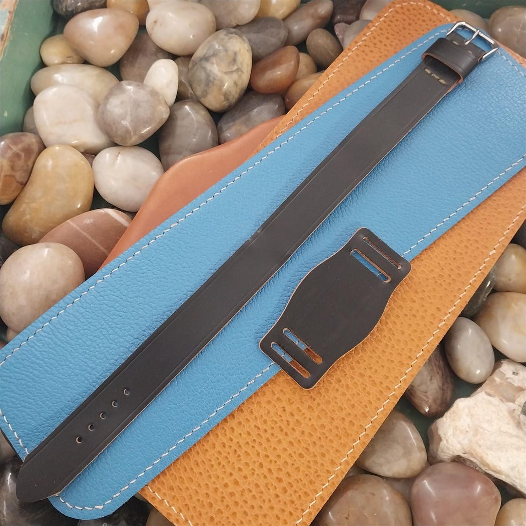 18mm Black Shell Cordovan Long Single Pass With Bund Pad Military Watch ...