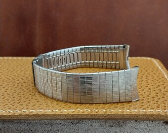 19mm 18mm Vintage Watch Band Stainless Steel Kreisler Stelux Unused 1960s-1970s