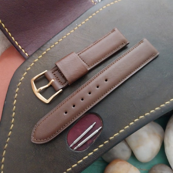 5/8" Mormac Short Brown Calf Leather Strap Unused 