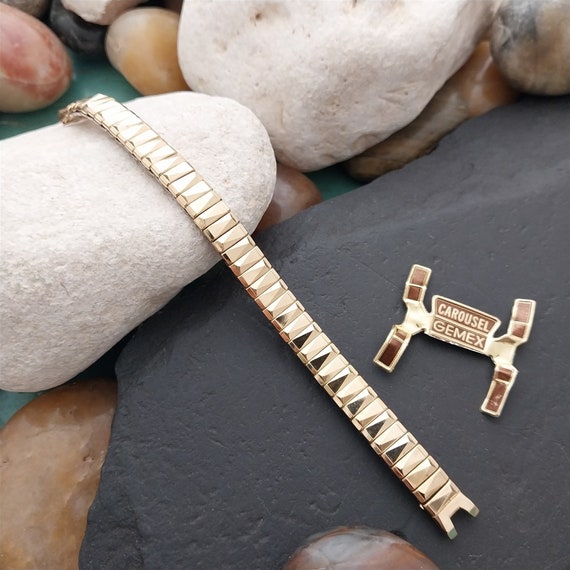 12k Yellow Gold filled Ladies Gemex Expansion 1950s Unused Vintage Watch Band Etsy