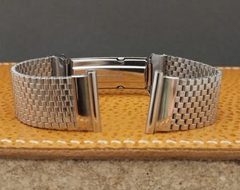 19mm 18mm 16mm 1940s Stainless Steel Mesh JB Champion Unused Vintage Watch Band