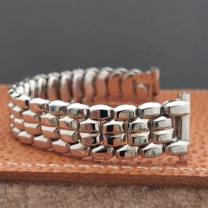 Vintage 1954 Speidel Cobblestone Stainless Steel Unused NOS Classic Watch Band