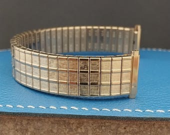 Vintage 19mm 18mm 16mm Gold-Tone Speidel USA Expansion Unused Classic Watch Band