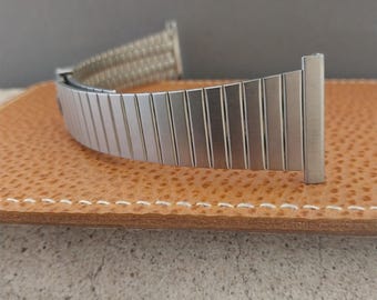 Vintage 25mm 24mm 23mm JB Champion Bar-Link Stainless Steel 1970s nos Watch Band