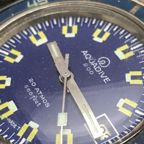 Rare 1970s Blue Aquadive Model 1939 Vintage Diver… - image 6