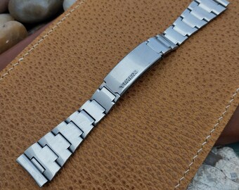 1970s Timex Stainless Steel 17.2mm Flared Unused Vintage Watch Band