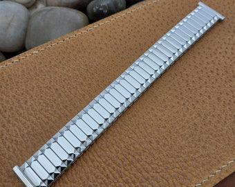 19mm 18mm White Gold-Filled Speidel 1963 First Nighter Unused Vintage Watch Band