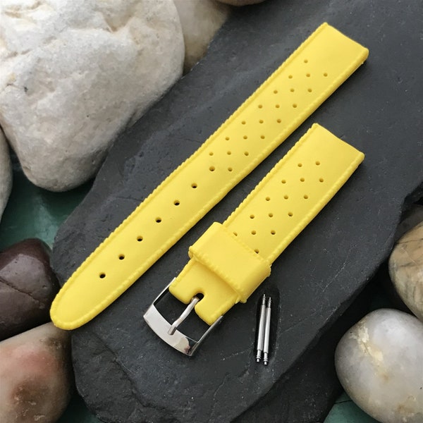 18mm Swiss SUB Dive Yellow Classic Skindiver Unused 1960s Vintage Watch Band