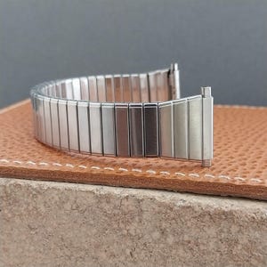 Bracelet Montre Speidel Stretch Acier Inoxydable Bicolore - Largeur 17-22mm - État Occasion