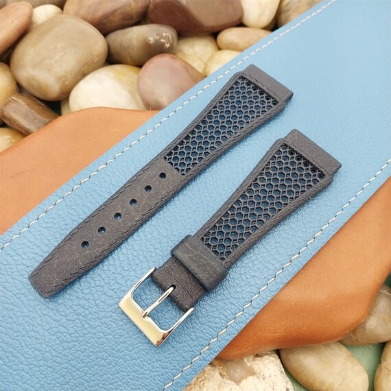 22mm Blue Skindiver Strap Golay Swiss nos 1960s-1… - image 1