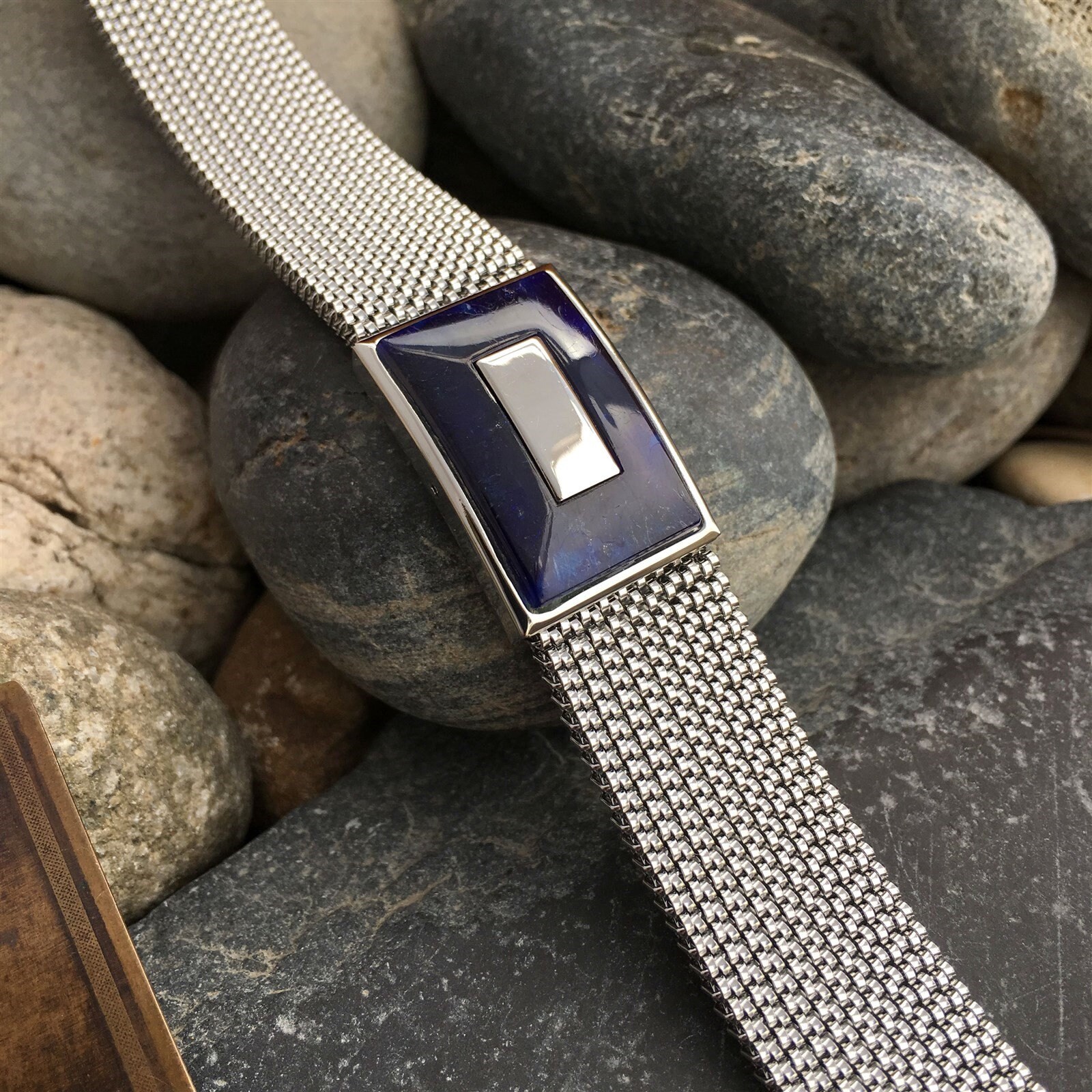 Evinger Stainless Steel Mesh Murano Glass 19mm 18mm 16mm Nos