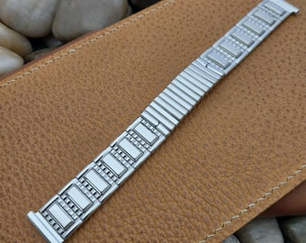 19mm 18mm 16mm Speidel White Gold-Filled 1950s Long Unused Vintage Watch Band