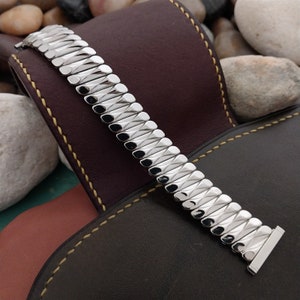 1950s Bellavance Stainless Steel Expansion nos Vintage Watch Band 16mm-19mm