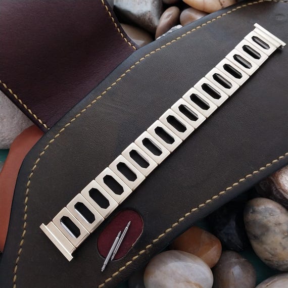 Bracelet De Montre Rowi Vintage En Métal - Taille 19 - Occasion En Super état - Accessoire Rétro