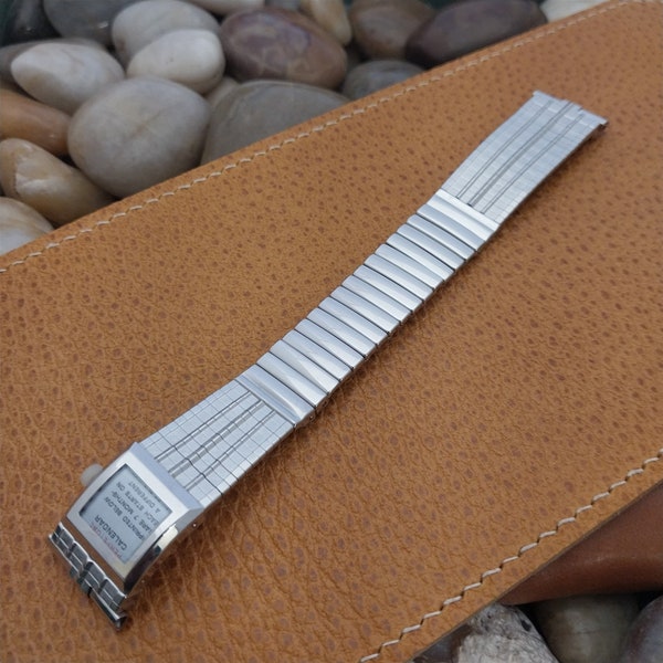 19mm Stainless Steel Perpetual Calendar JB Champion 1960s nos Vintage Watch Band