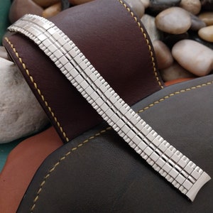 5/8&quot; Baldwin Stainless Steel Expansion Unused nos 1960s Vintage Watch Band