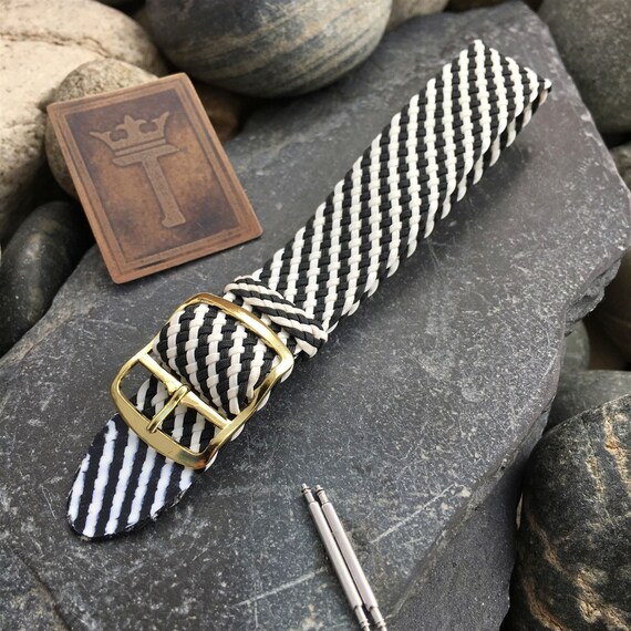 18mm Perlon Mesh 1960s Vintage Divers Military Black … Gem