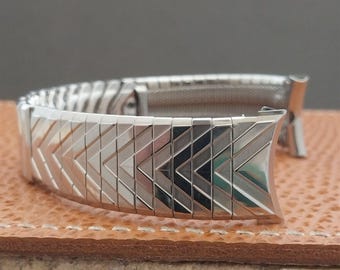 19mm 18mm Vintage Watch Band 1960s Stainless Steel Classic Kreisler nos Unused