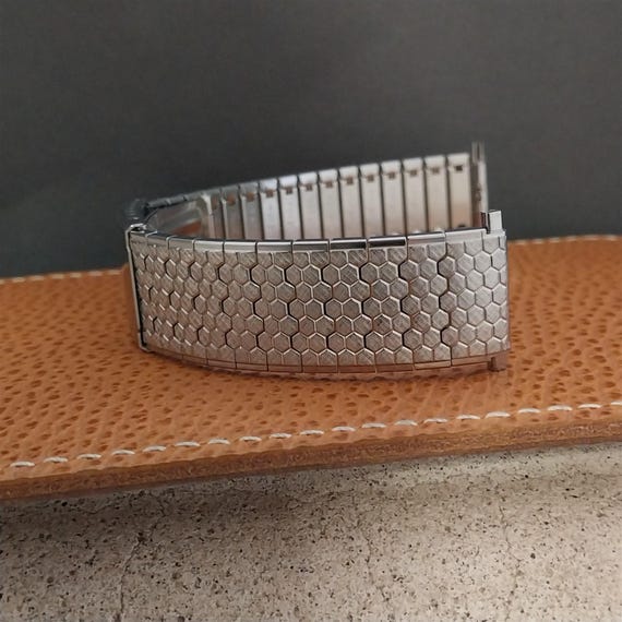 Vintage 18mm 20mm 22mm Long Speidel Spartacus Stainless Unused 1970s Watch Band