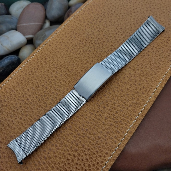 17.2mm Stainless Steel Mesh Gemex USA Nos 1960s Vintage Watch Band 11 16 Etsy