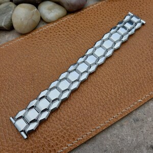 5/8&quot;-3/4&quot; Bellavance Stainless Quadra-Stretch Expansion NOS Vintage Watch Band