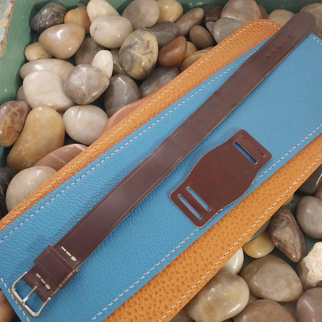 18mm Brown Shell Cordovan Long Single Pass With Bund Pad Military Watch ...