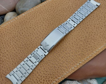 Vintage 19mm JB Champion Stainless Steel Solid Link Unused Classic Watch Band