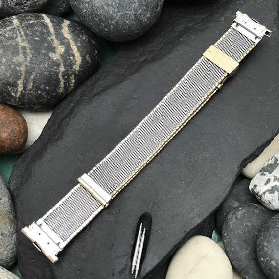 Bracelet De Montre Acier Inoxydable Hadley - Argent 8mm - Fermoir Coulissant Vintage
