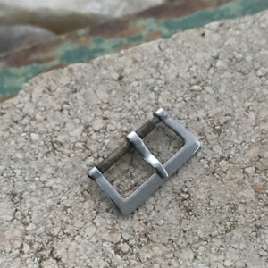 1940s 16mm Flat Stainless Steel 5/8&quot; nos Unused Vintage Watch Band Buckle