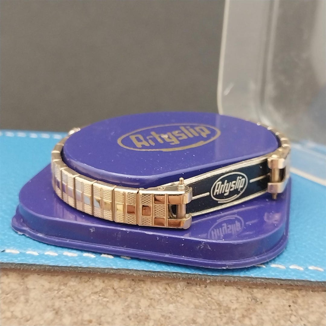 Vintage Ladies Gold RGP Artyslip Cuff Unused 1950s Cocktail Watch Band ...