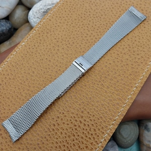 Longines 11/16&quot; Stainless Steel Mesh nos 1960s Unused Vintage Watch Band