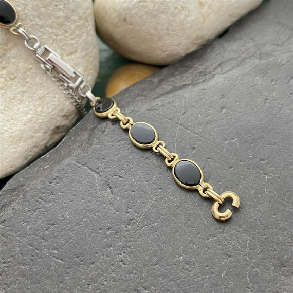 Onyx Stone White & Yellow Gold-Filled Womens 1960… - image 4