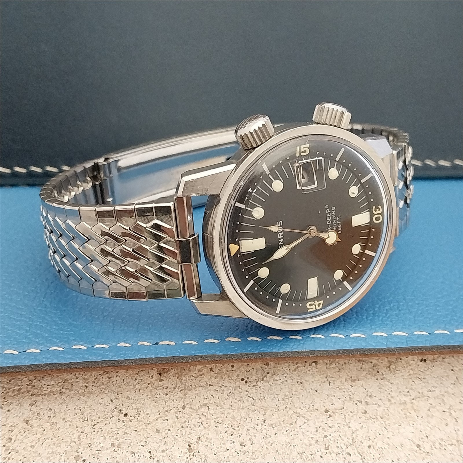 18mm 19mm Herringbone Stainless Steel JB Champion Nos 1960s